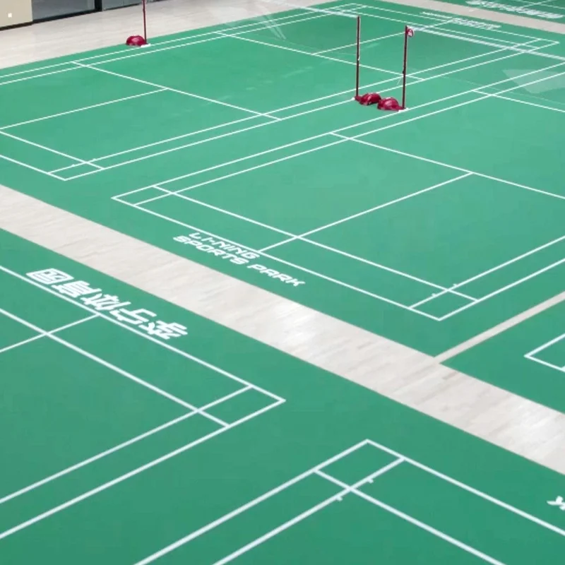 Indoor 4.5mm 6mm 8mm Professional PVC Vinyl Sports Badminton Pickleball Court Floor