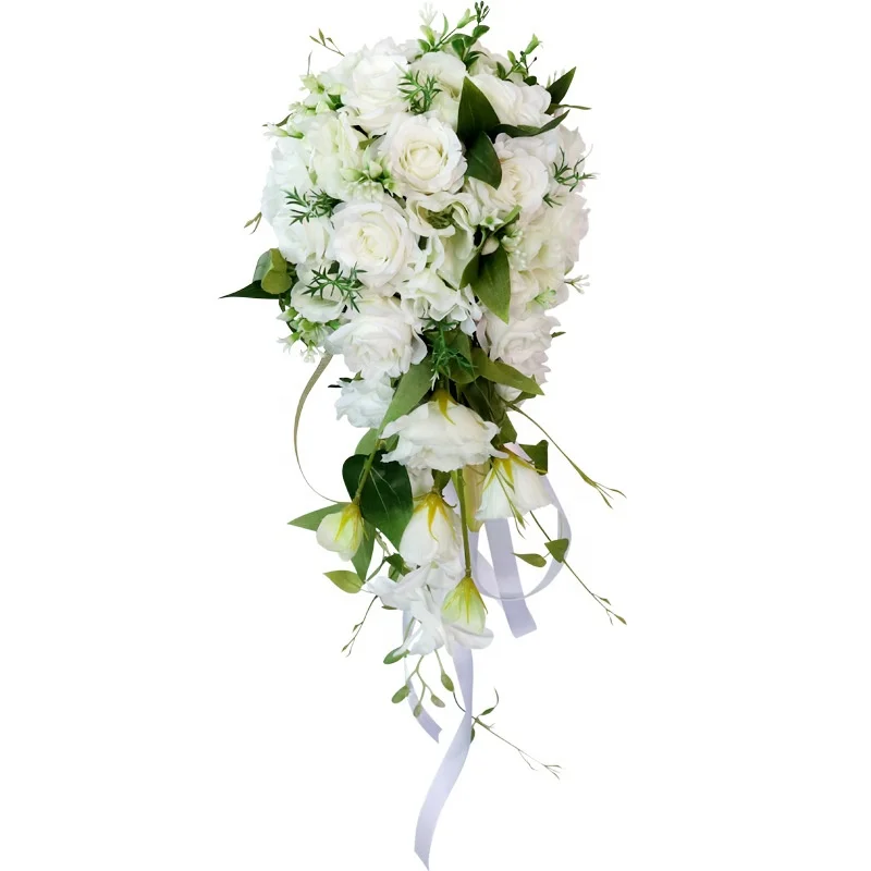 New type artificial rosa bride holds on preserved flowers rose wedding bouquet