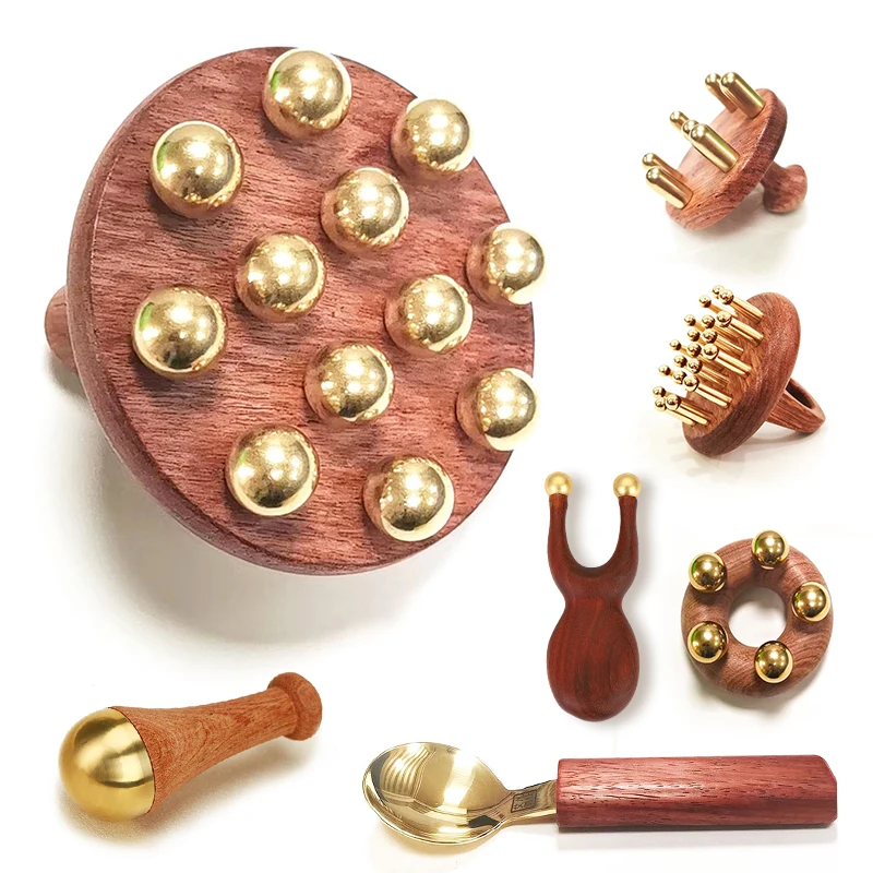 top products 2024 promote blood flow and deep scalp massage scraping tools gua sha comb set massage brush