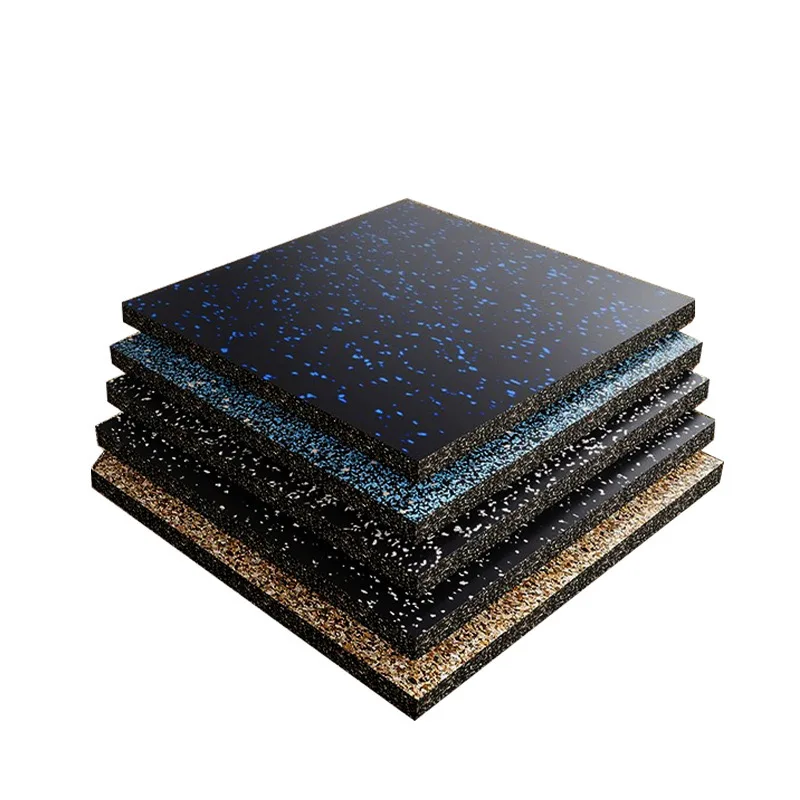 China Premium Interlocking Natural Rubber Flooring Tile Matting Gym Rubber Floor Mat for Gym