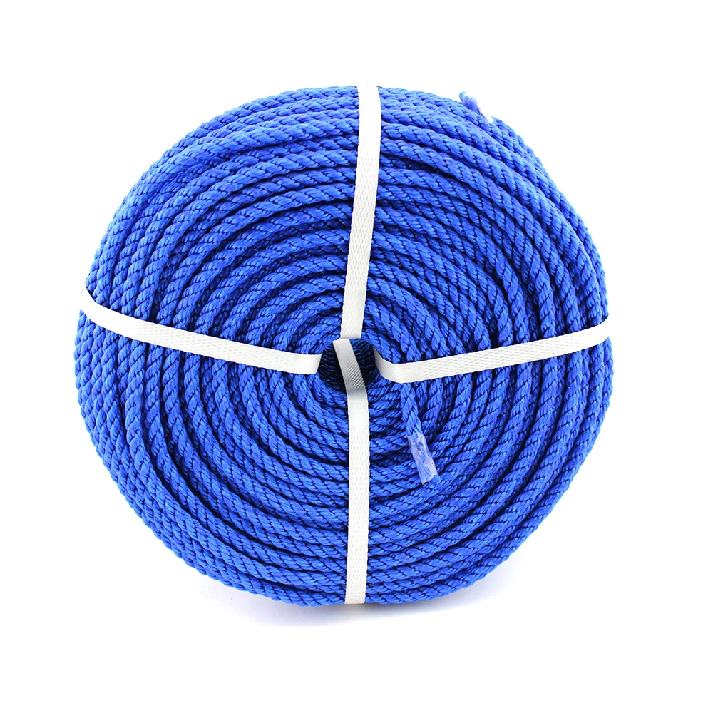 Polypropylene Multifilament 6mm 9mm 12mm 14mm Mixed Color 16 Strand PP Braided Rope