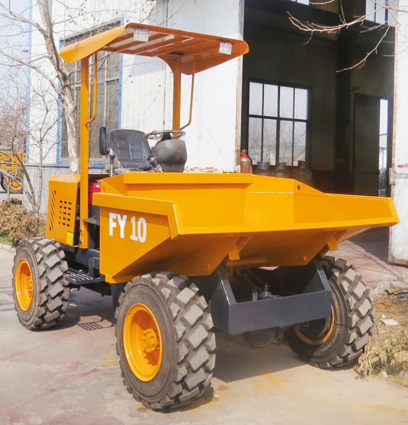 
4 drive 4 wheel diesel mini site dumper,4x4 dump truck project loading truck,Forward tilting dumper FD10 