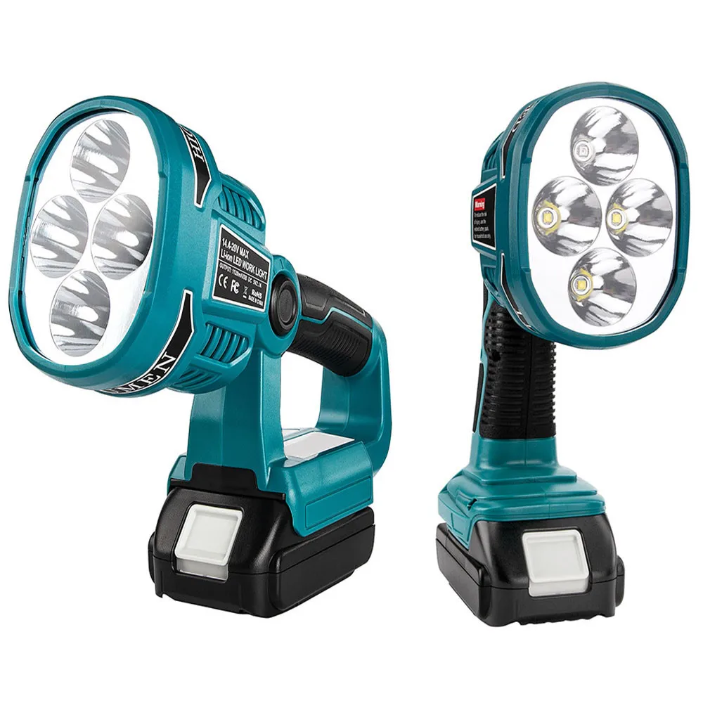 12W 1120 LUMEN LED Spotlight Work Light Replace For Mak ita 14.4V 18V BL1830B BL1430B Li-ion Battery Torch