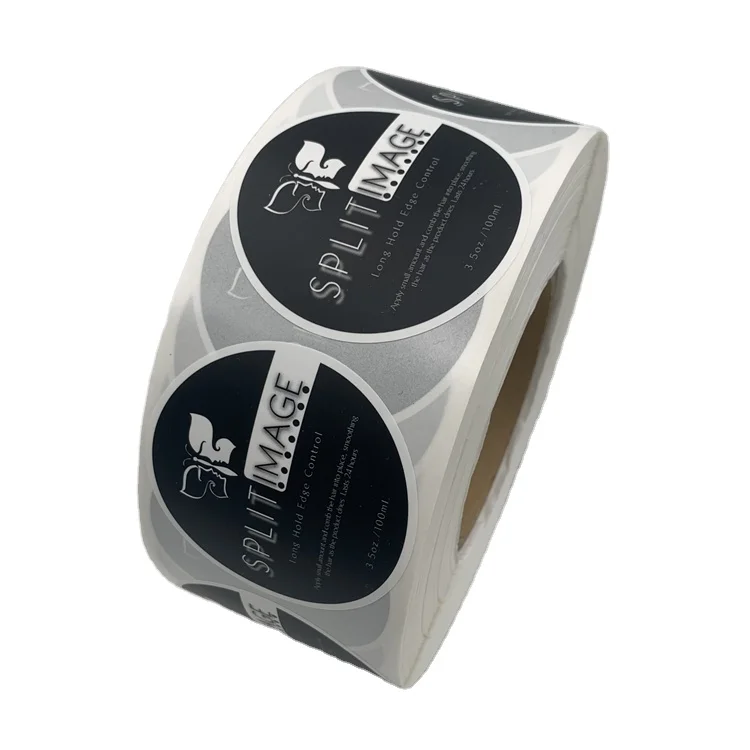 Custom Logo Sticker, Custom Printed Waterproof Synthetic Paper Adhesive Round Logo Sticker