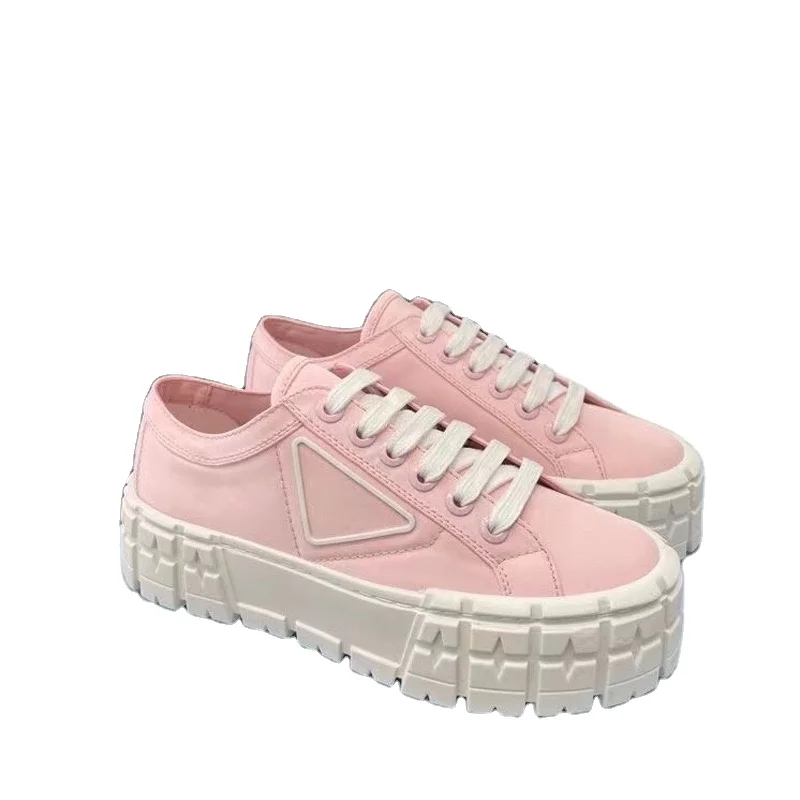 Canvas Leather Platforms Shoes Women Chunky Sneakers Fashion Shoes Choussure Femme Designer Shoes Brand Logo