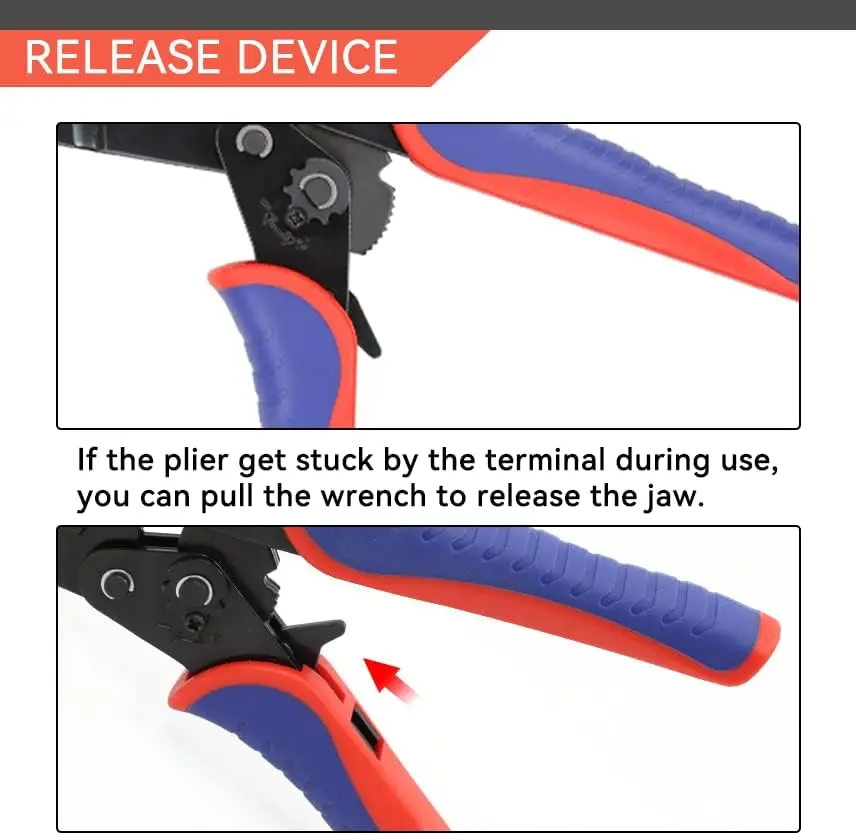 Terminals Crimping Tools Set VK-30J Plier with 103 056FL 2546 Interchangeable Jaws Ratcheting Wire Crimper
