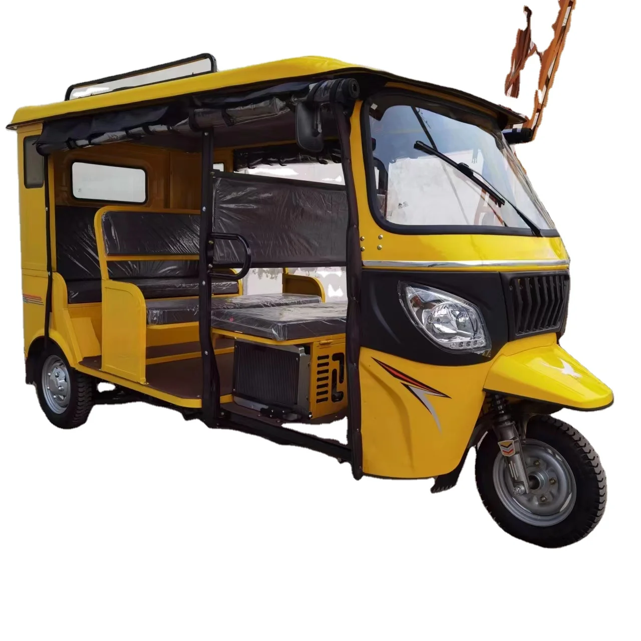 Hot Sale Tricycles Bajaj Electric Three Wheel Passenger Tricycle Auto E Rickshaw Tuk Tuk Differiential Motor Taxi