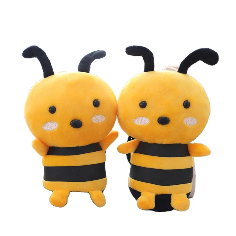 High Quality Cartoon Kawaii Stuffed Soft Bee Plush Toy Bee Plush Pillow Sleeping Stuffed Bee Plush Toy