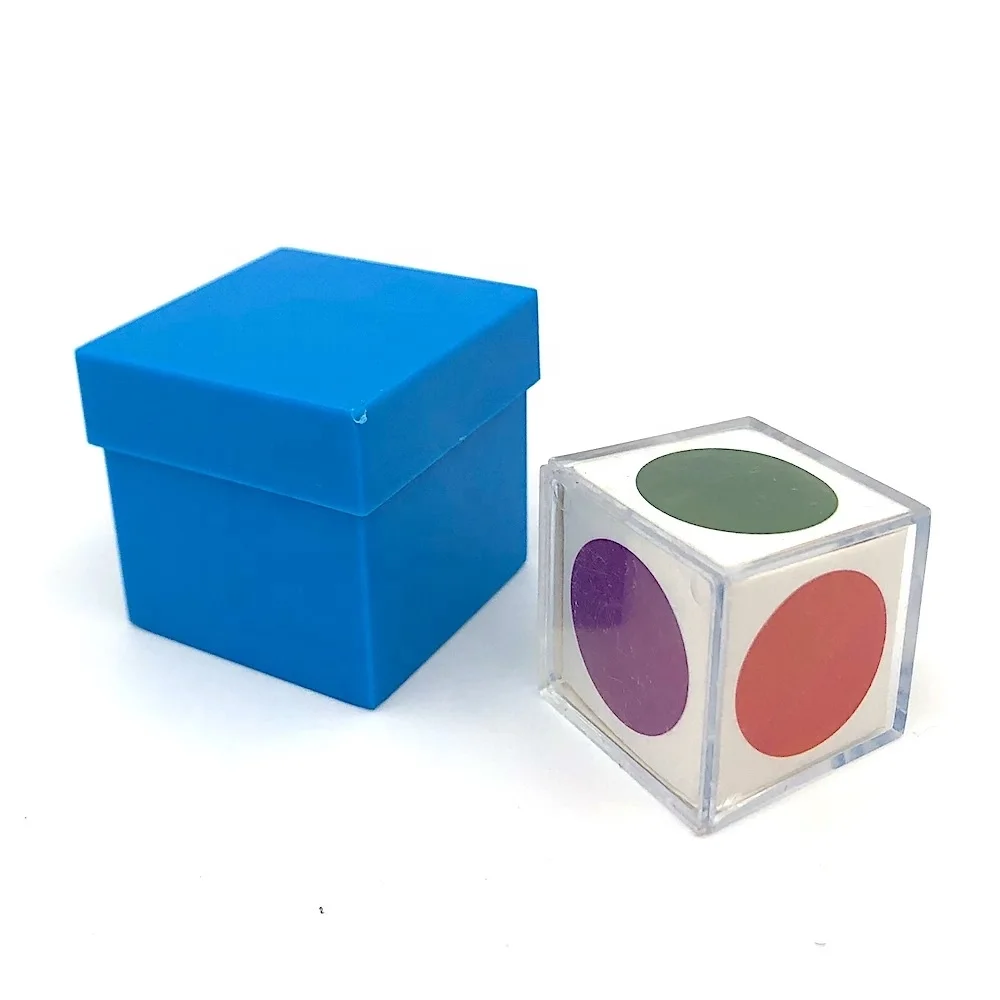 Таинственный Карманный магический трюк с цветным зрением и пластиковым цветным кубом идеально подходит для детей и молодых волшебников