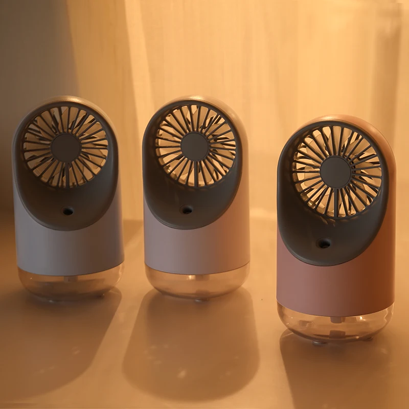 Mini Spray Fan Rechargeable Desktop Portable Wireless Air Conditioner Cooling Fan