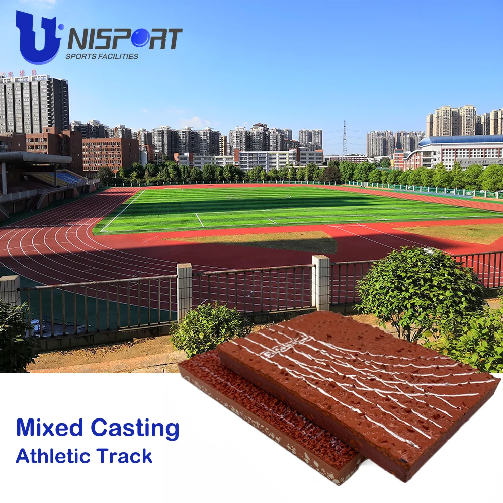 Full PU Running Tracks EPDM Stadium Surface Synthetic Spraycoat Rubber Running Tracks Sandwich System For