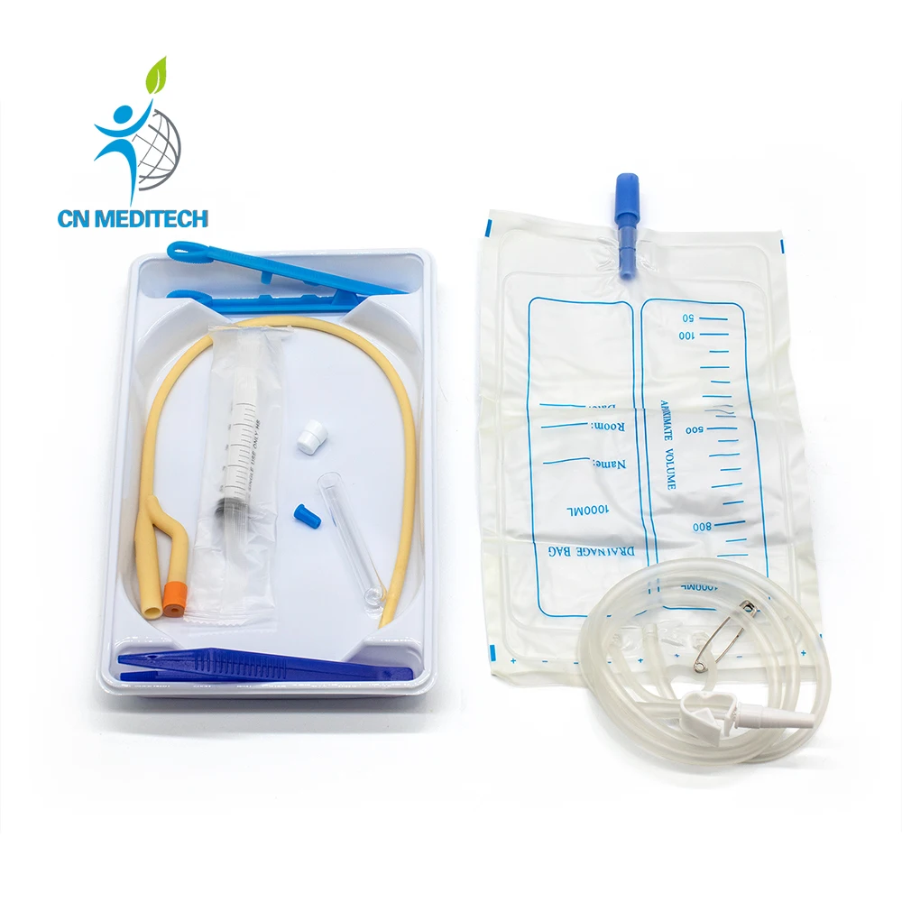 Disposable Sterile Single/Double/Triple Foley Urinary Catheter Kit Urethral Catheterization Kit