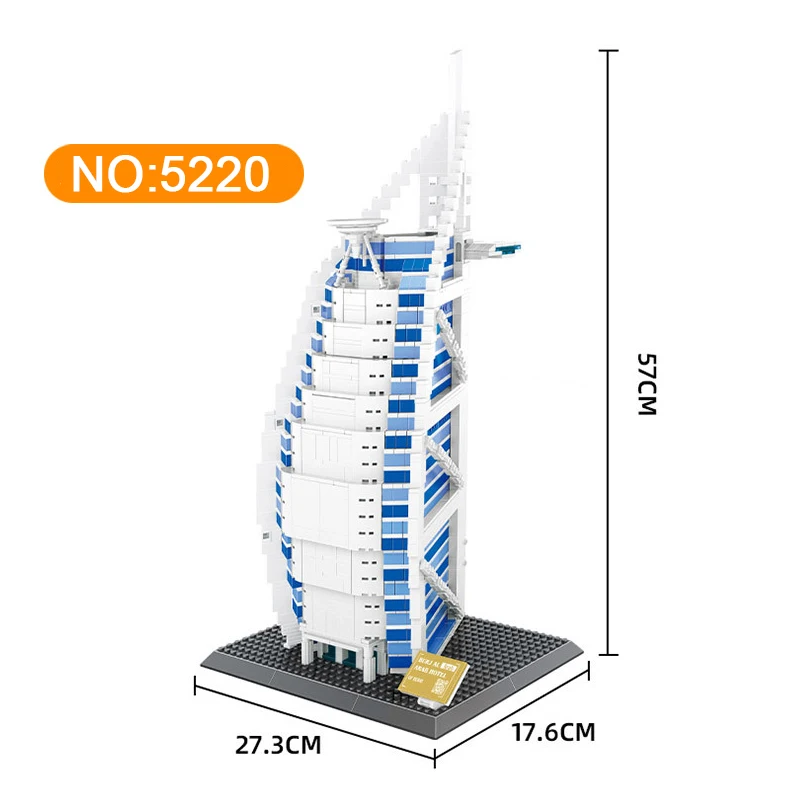 5220 Block Set Sailing Hotel Building Block Sets Plastic Building Mansion Blocks Architecture Saudi Arabia Toys For Children