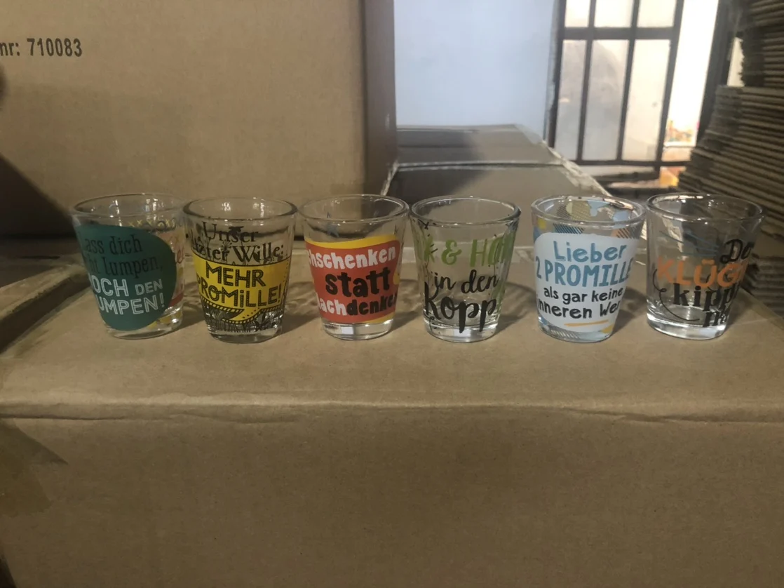 2oz custom sublimation shots glasses