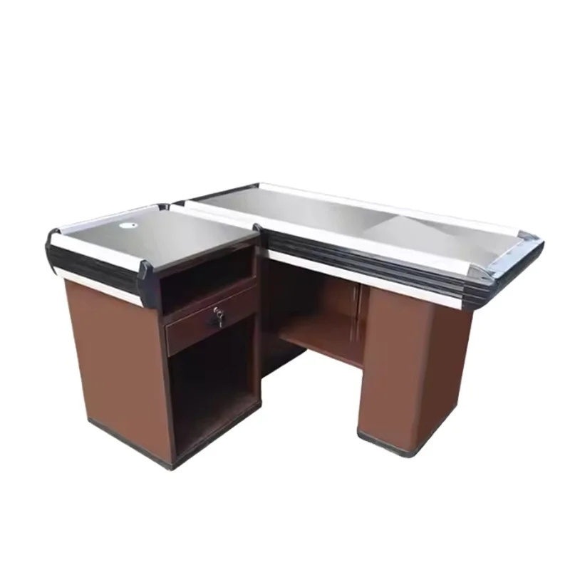 Size Adjustable Supermarket  Equipment Retail Shop Cashier Checkout Counter for Sale