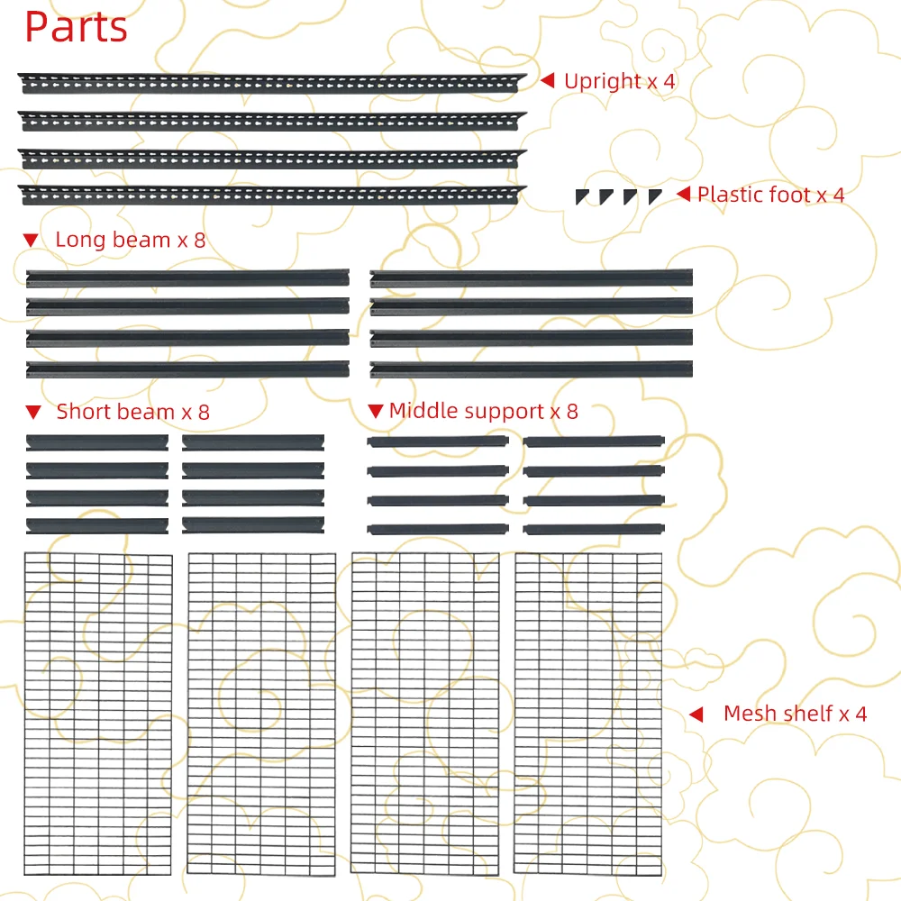 4 tier boltless shelving garage storage shelves units metal wire shelving unit heavy duty
