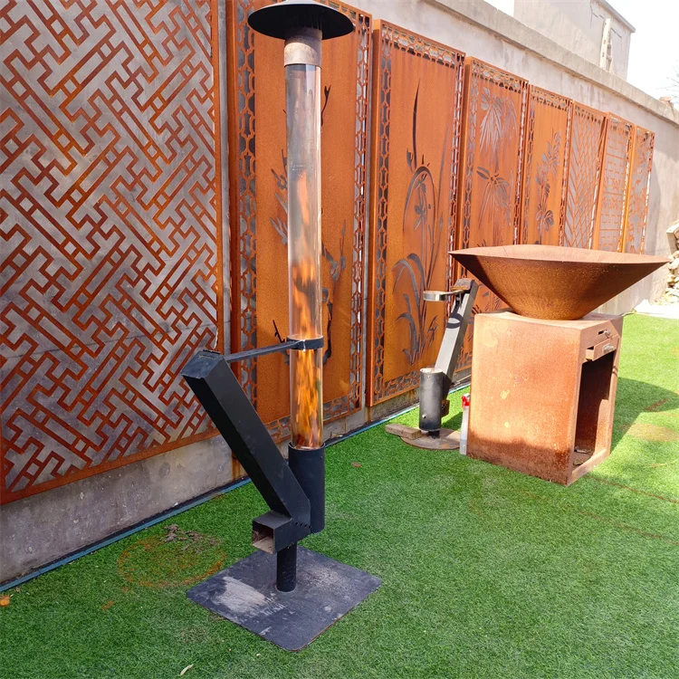 European party garden cast iron outdoor wood pellet heater modern pellet patio heater