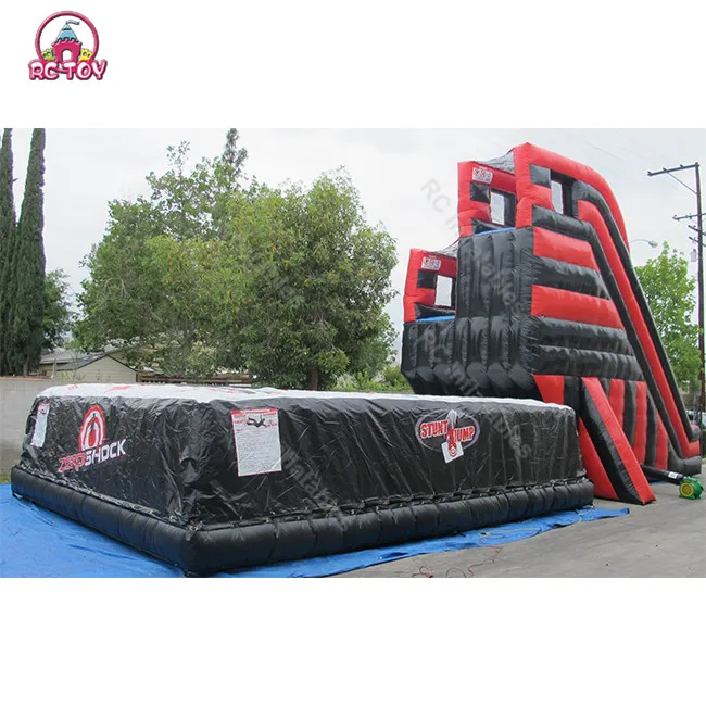 Crazy outdoor sport game free fall Inflatable air jump bag soft landing Inflatable stunt jump for adults