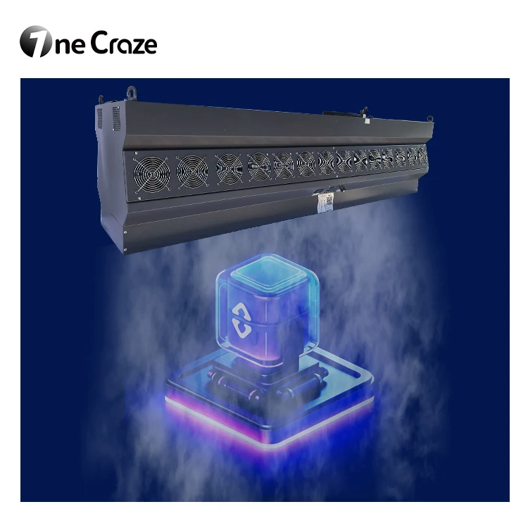 Factory price downward fog screen 3d display mapping projector projection mist screen water fog machine