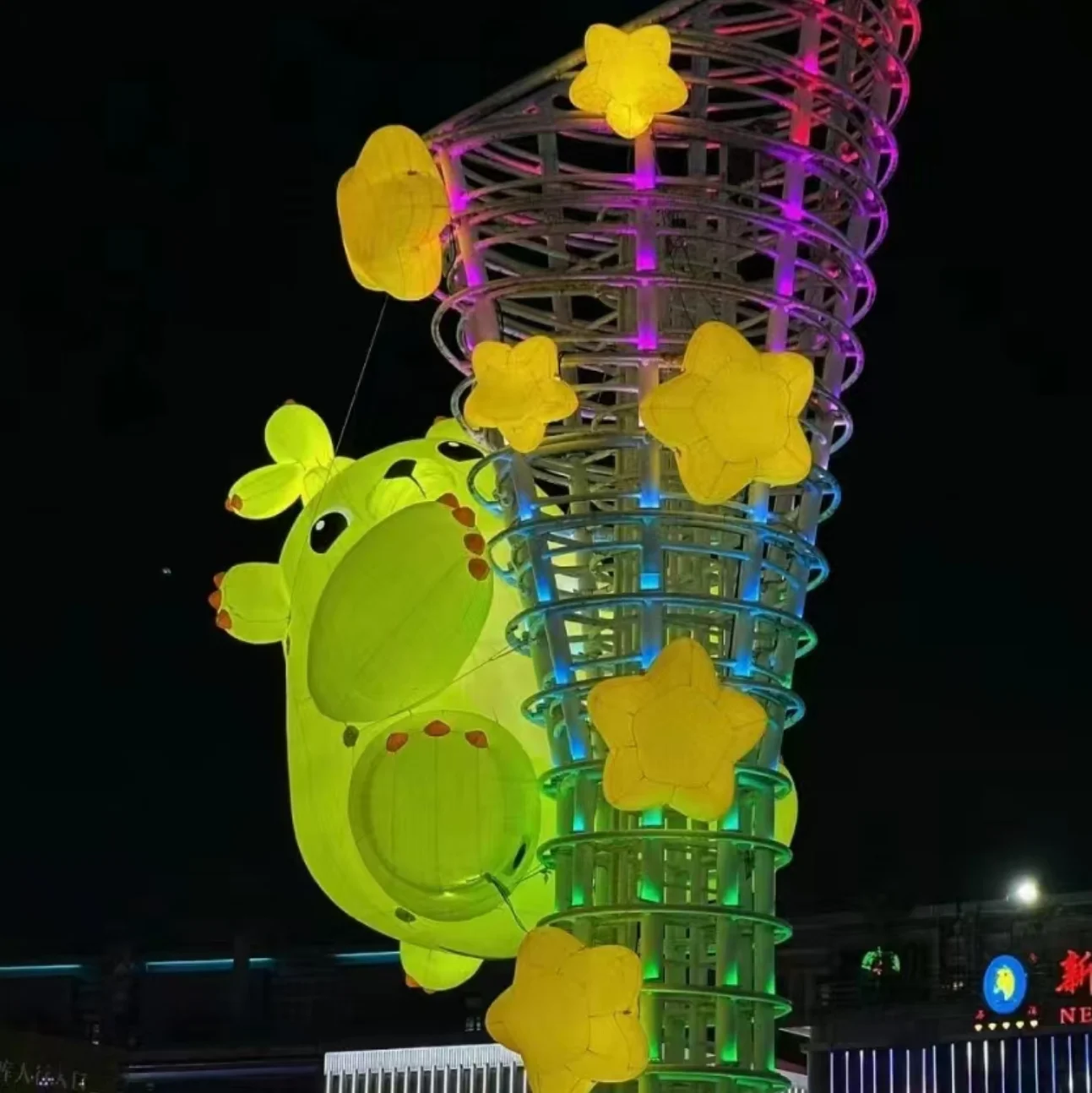 Customized LED Light Outdoor Waterproof Inflatable Rabbit Giant Inflatable Mascot Model