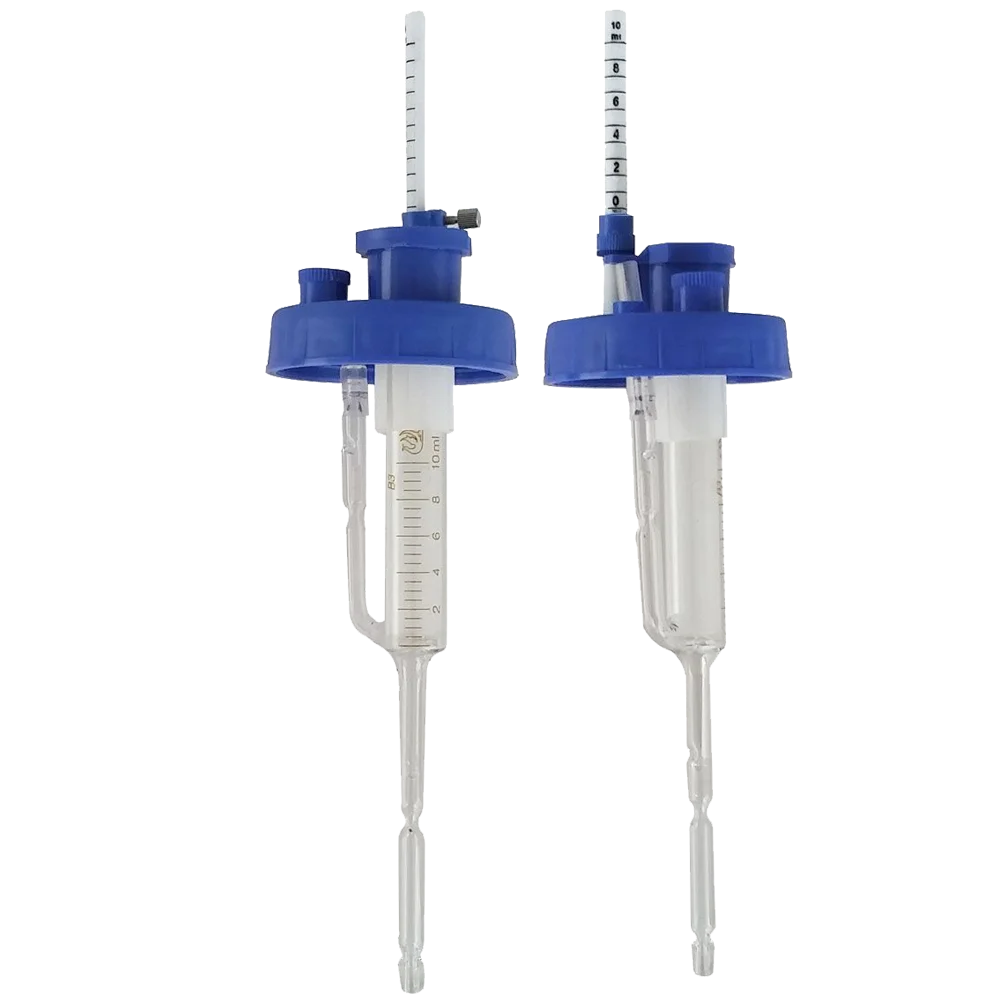 RONGTAI Adjustable Glass Injection Bottle Top Dispenser Translucent Glass