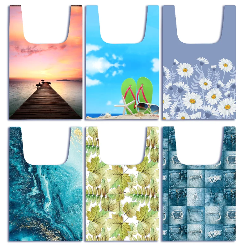 Foldable Eco Reusable Shopping Bag Folding Tote Pouch Recycle Storage Handbags Large-capacity Home Handy Organization Bag