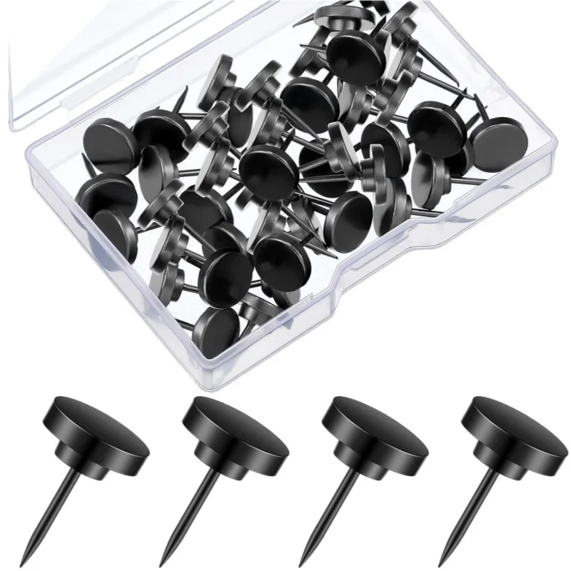 30 Pieces Metal Push Pins, Metal Thumb Tacks for Picture Photo Hanging