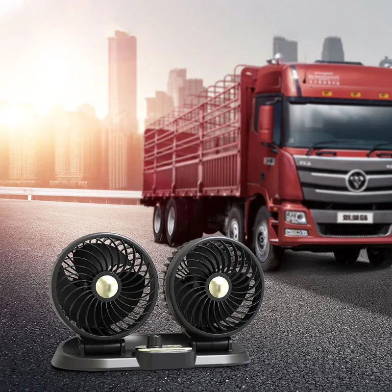 Factory Price Custom 360 fan for caravan truck marine boat 24v car vehicle air cooling cabin fans truck parts and accessories