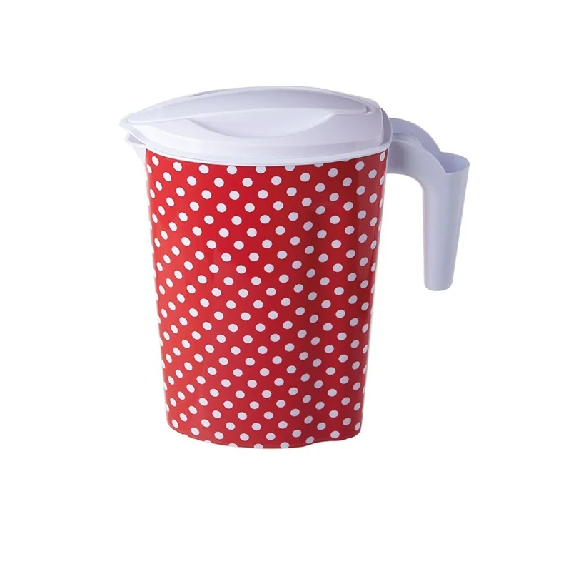 Wholesale Custom Logo Houseware Plastic Pitcher Drinkware Cold Water Jug With Lid and Handle
