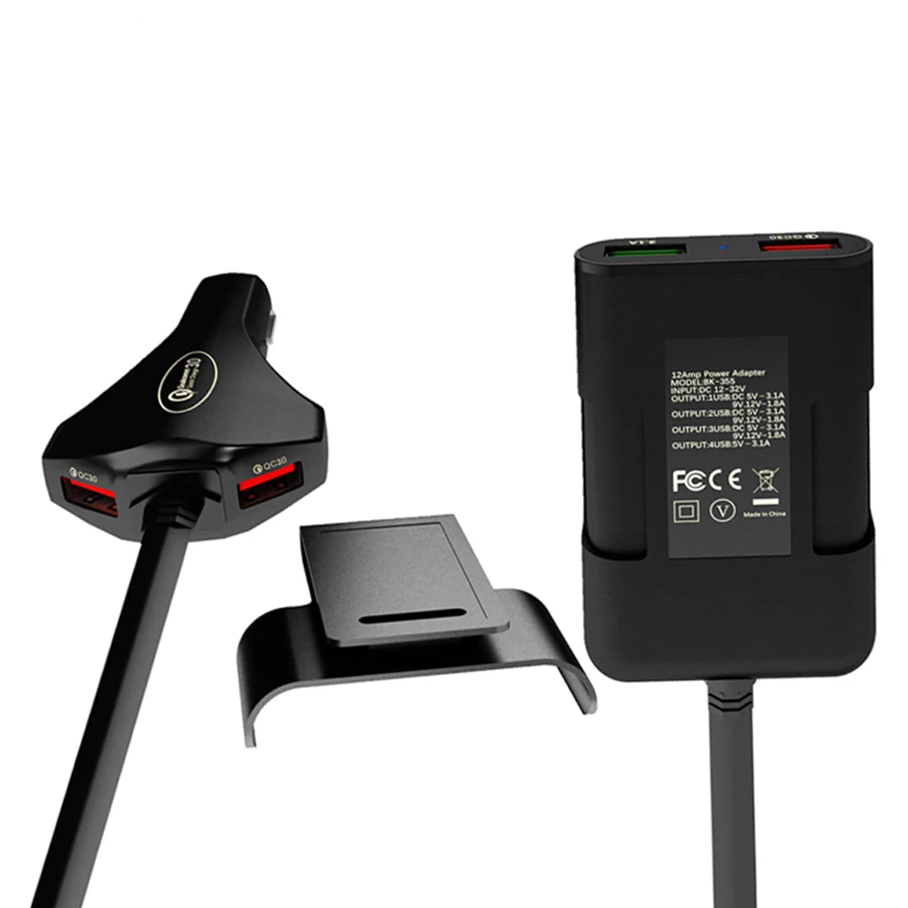 
SIPU fast charging 4 usb port back seat car charger 