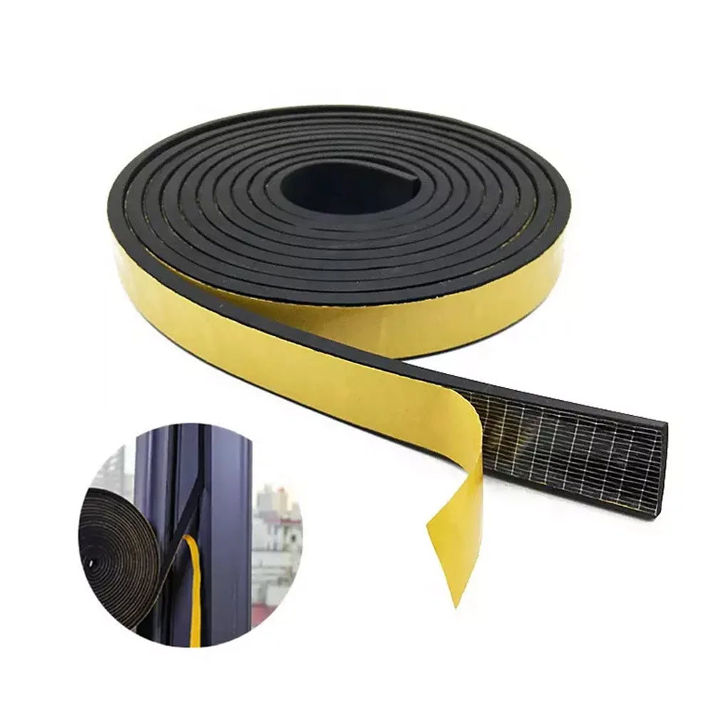 Factory price soft epdm silicone window and door bottom dust proof self adhesive rubber foam sealing strip windproof insulation