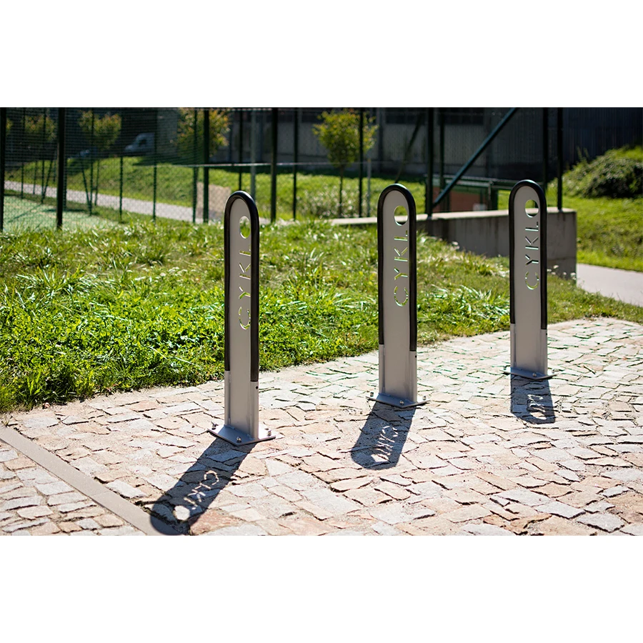 Hotel Silver Steel Bike Garage Stand Front Bicycle Rack For Bike Parking