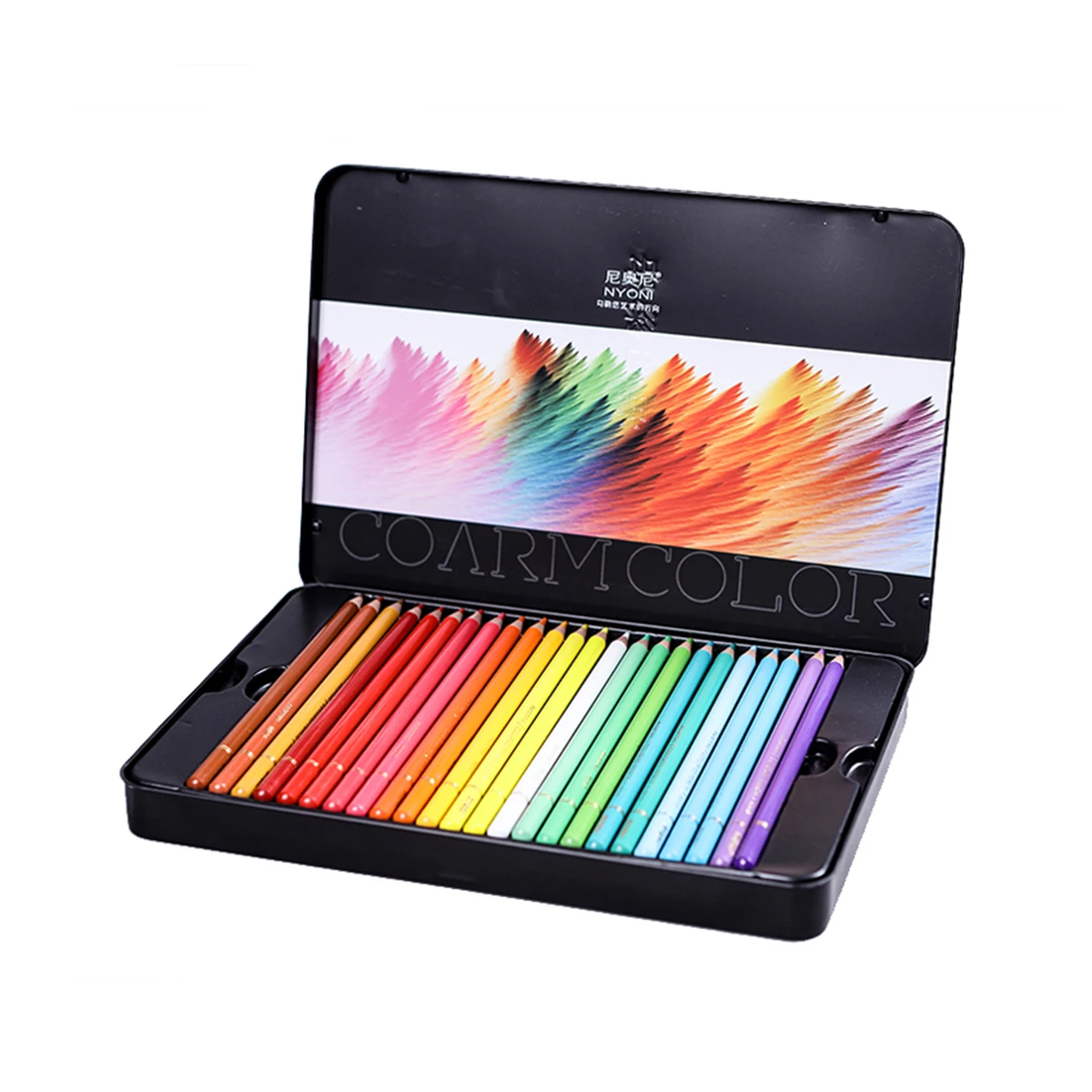 NYONI-N8520 Professional Art Standard BassWood Oily Custom Colour Color Pencil Set With 24/36/48/72/120 Colors