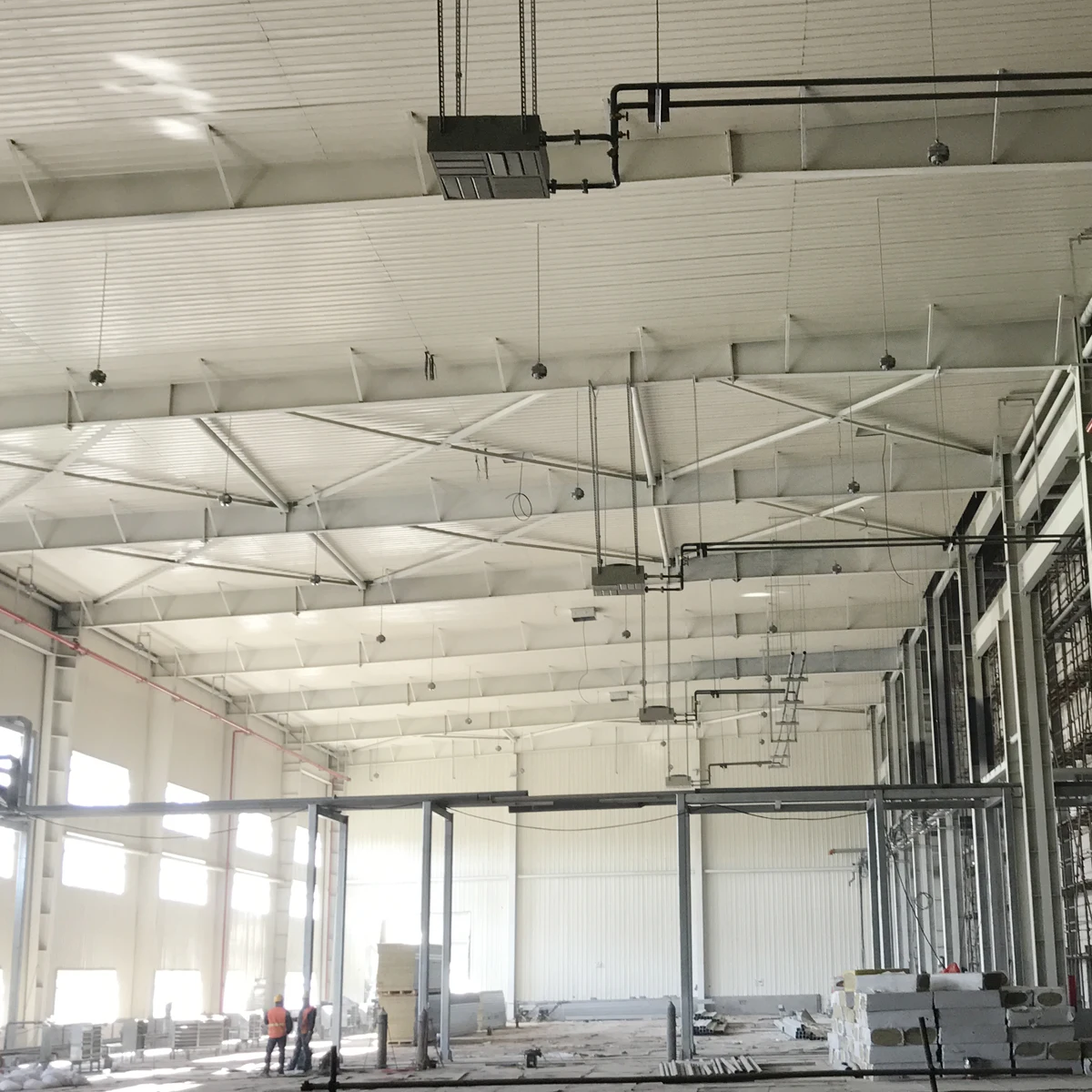 4 directions air supply ceiling-suspended unit heater warm air blower for production workshop warehouse shopping mall station