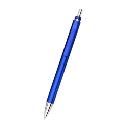 Thin Body Metallic Colored Painted Barrel Chromed Plunger And Tip Slimline Ball Point Pen Kits