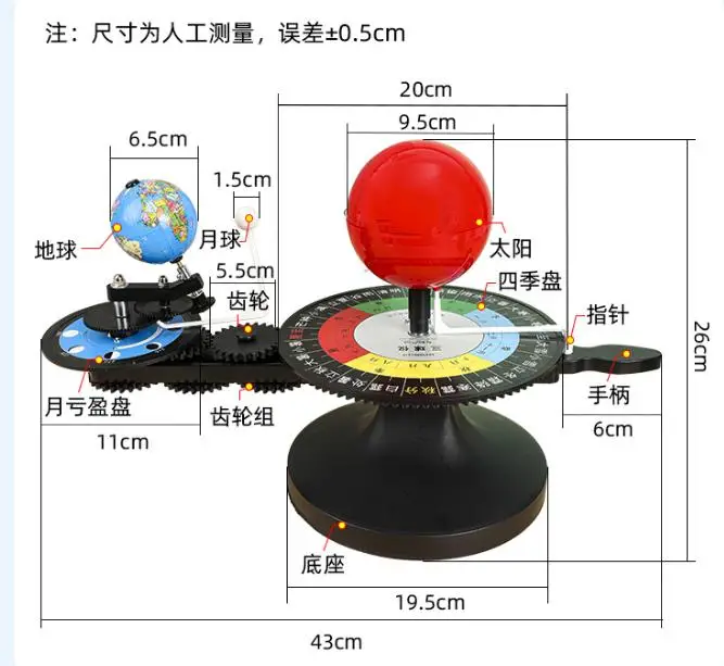 Модель для обучения географии солнце земля Луна три шара инструмент