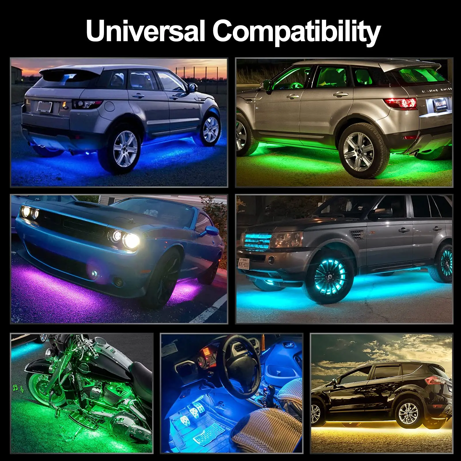 Rgbic) Светодиодная лента с usb-питанием Гибкая Underglow автомобиля полосы света rgb App управление течет цвет RGB интерьер Led светодиодные