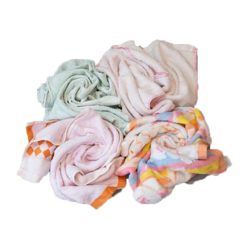 Промышленная очистка, индивидуальный логотип, тюк, полотенце для отеля, ткань из переработанного хлопка, тряпки, тряпка для протирания, механические тряпки