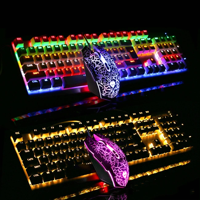  Высокое качество 104 клавиши Проводная игровая Подсветка клавиатуры rgb LED Механическая клавиатура мышь