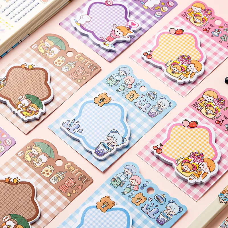 custom printed pastel self-adhesive colorful kraft paper super sticky note pad