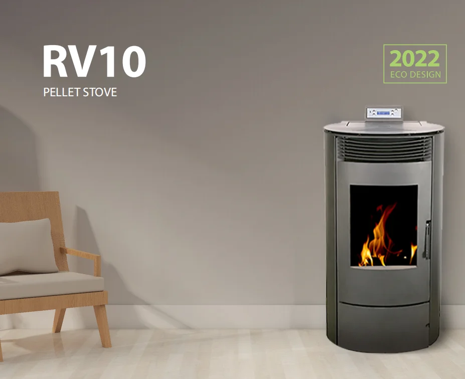 FLAMME VERTE 7 STARS  READY ModernWood Biomass Pellet Burning Stoves Wood Burning Fire Heaters Fireplace for Home Use