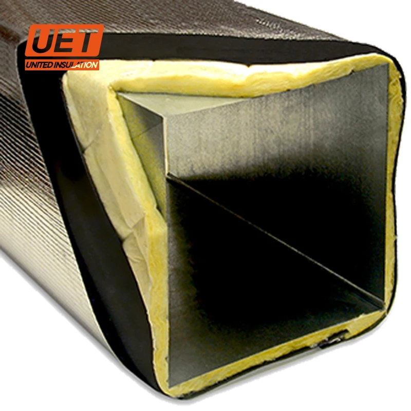 UET High quality aluminum foil air ducting with pe foam insulation products,fiberglass duct insulation wrap