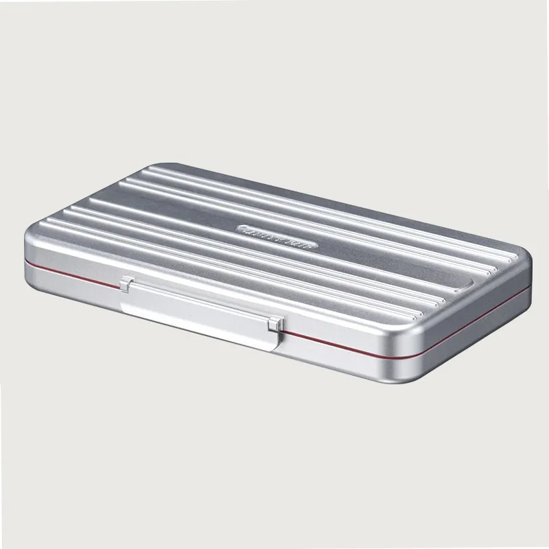 Custom Logo Metal waterproof cigar Case aluminum sponge cigar travel humidor
