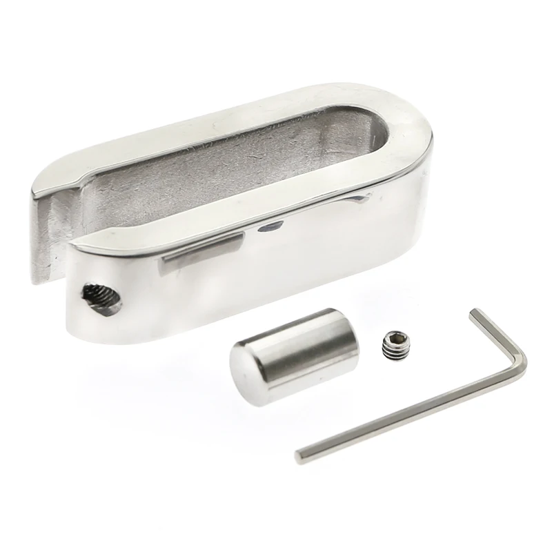 Stainless Steel Ball Stretcher Scrotal Bondage Scrotum Pendant Testicle Lock Penis Restraint Cock Ring Sex BDSM ToyS For Men