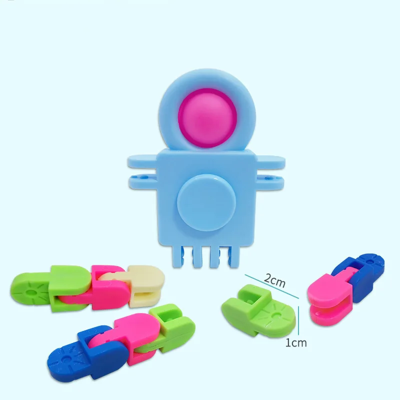 New Transformable Fingertip Fidget Spinner Anti Stress Deformation Gyro Chain with pop Fidget Toy For Kids And Adults