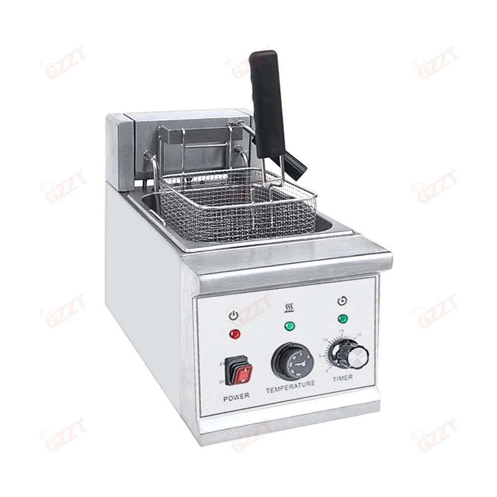 Automatic Basket Lift Frier Machine Fritteuse Belgian Fries Commercial Deep Fryer With Single Tank for Restaurant Friggitrice