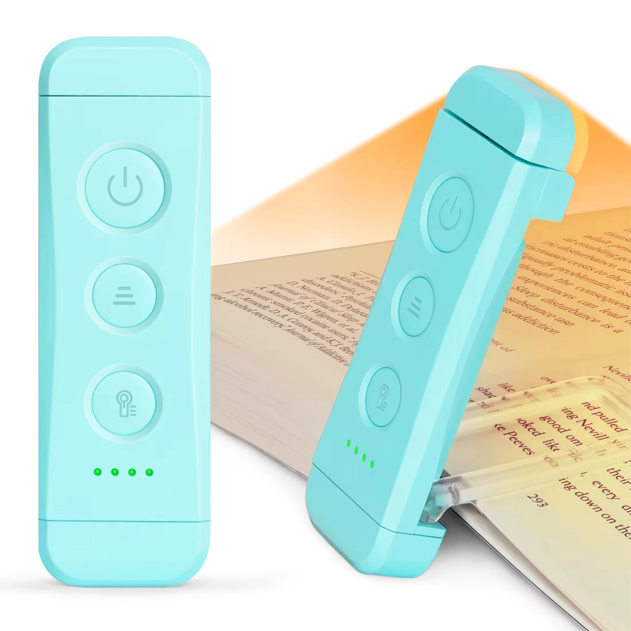 Складная мини светодиодная лампа для чтения книг, перезаряжаемая USB-зажим для закладки, затемняемая лампа для чтения