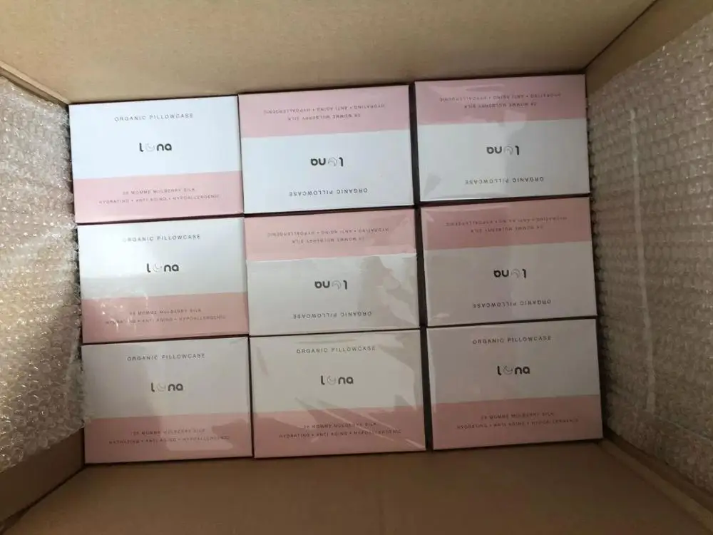 22 MM 100% Organic Mulberry Silk Pillowcase for Hair and Skin Silk Pillow Cases with Embroidery Logo in gift box