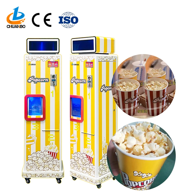 Chuanbo Technology Manufacture Best Sale Full Automatic Popcorn Maker Movie Theater /Bar/Popcorn Making Vending Machine