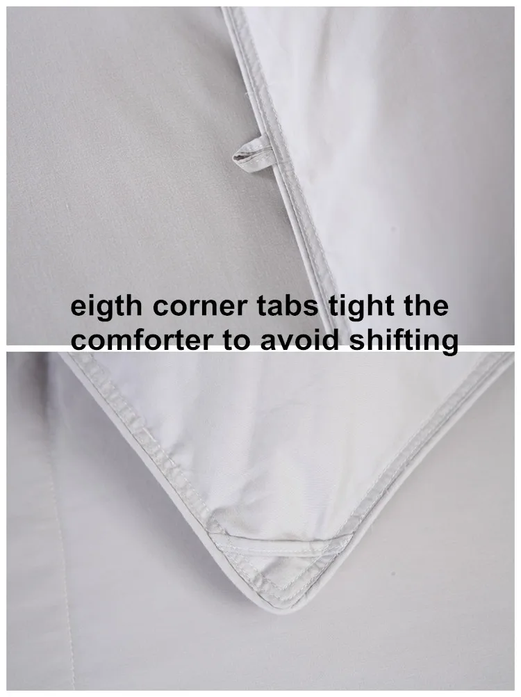 220 x 240 cm High quality luxury soft hotel white goose down quilt